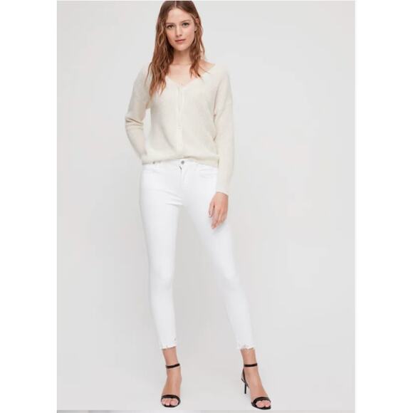 Agolde Denim - AGOLDE NWT Sophie High Rise Skinny White Denim Crop in Sanction // 00 (24)